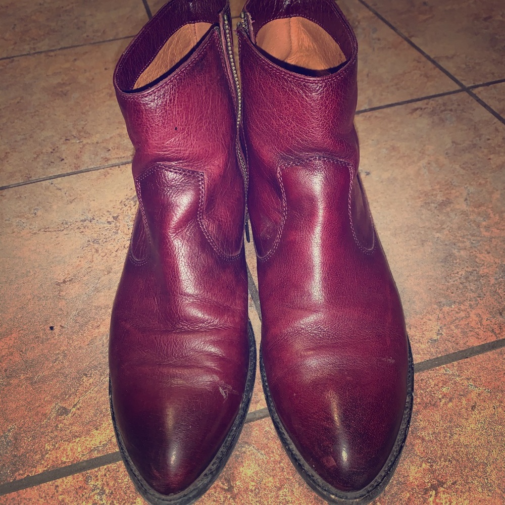 Burgundy Frye Boots